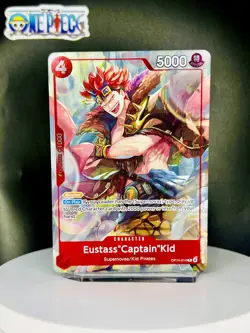 One Piece Card Game 🏴‍☠OP14-014 Eustass"Captain"Kid RARE NM Alt Art Foil ENG - Image 1