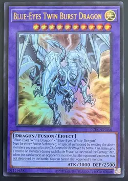 Yu-Gi-Oh Blue-Eyes Twin Burst Dragon...Card # LCKC-EN058...Ultra Rare...Mint - Image 1