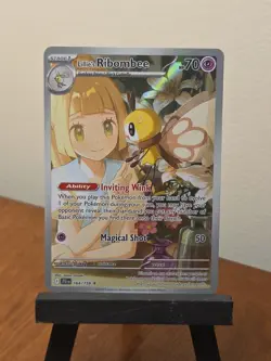 Pokemon TCG Lillie's Ribombee Card Journey Together Illustration, 164/159 NM - Image 1