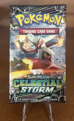 Pokemon Sun & Moon Celestial Storm Booster Pack – Blaziken Art, Factory Sealed - Image 1