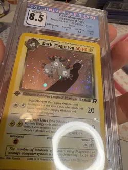 Pokemon 1st Ed Team Rocket Dark Magneton Holo 11/82 - CGC 8.5 *SWIRL* Sub Grades - Image 4