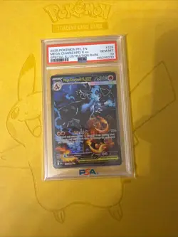 2025 Pokemon PFL Mega Charizard X ex Special Illustration Rare #125/094 PSA 10 - Image 1