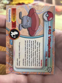 1999 Topps Pokemon TV #45 Vileplume Rainbow Foil Black Logo - Image 4