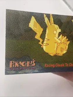 Pokemon Tv Animation Edition Topps #48 Racing Cheek To Cheek FOIL BLACK LABEL - Image 2