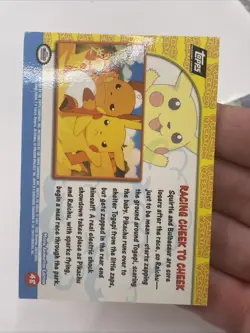 Pokemon Tv Animation Edition Topps #48 Racing Cheek To Cheek FOIL BLACK LABEL - Image 4