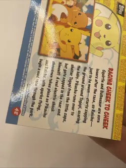 Pokemon Tv Animation Edition Topps #48 Racing Cheek To Cheek FOIL BLACK LABEL - Image 5