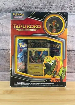 Pokemon TCG: Tapu Koko Pin Collection Box - Brand New Factory Sealed - Fast Ship - Image 3