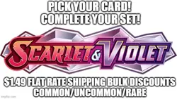Flat Ship! Scarlet Violet Base Complete Your Set C/UC/R SV1 Pokemon NM/M - Image 1