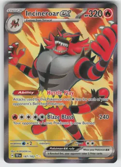 Incineroar ex - Ultra Rare SV05: Temporal Forces 187/162 Pokemon - Image 1