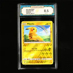 TQG 8.5 NM-MT+ 2017 Pokemon ENG Pikachu 28/73 C - Image 2