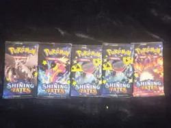 Pokemon Shining Fates Booster Packs - NEW, FACTORY SEALED (5 PACKS) - Image 1
