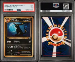PSA 7 Umbreon Holo Rare 197 Pokemon Japanese Neo 2 Crossing The Ruins Old Back - Image 3
