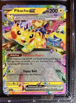 Pokemon Surging Sparks Pikachu Ex 57/191 CGC9 - Image 4