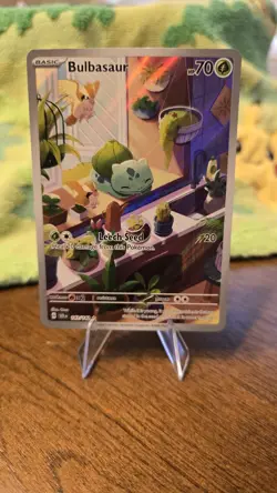 Pokemon TCG Bulbasaur Sv07: Stellar Crown 143/142 Illustration Rare Holo 70HP - Image 1