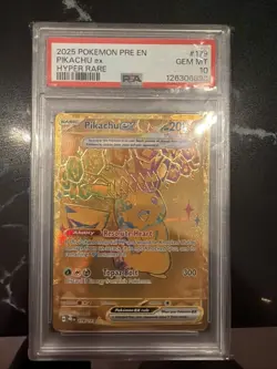 2025 POKEMON PRE EN-PRISMATIC EVOLUTIONS HYPER RARE #179 PIKACHU EX PSA 10 - Image 2