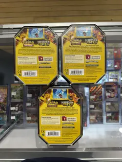 Pokemon Hidden Fates Tins Charizard Gyarados Raichu GX Boxes - Set of 3 - Image 2