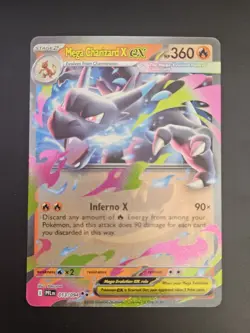 Pokemon TCG - Mega Charizard X ex 013/094 Me02: Phantasmal Flames Holo - Image 1