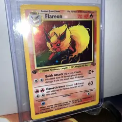 Pokemon TCG Flareon Jungle 3/64 Holo Unlimited Rare 1st Edition - Image 2