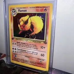 Pokemon TCG Flareon Jungle 3/64 Holo Unlimited Rare 1st Edition - Image 3