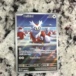 Pokemon Delibird 152/132 Me01 Mega Evolution Illustration Rare Holo 90 HP - Image 1