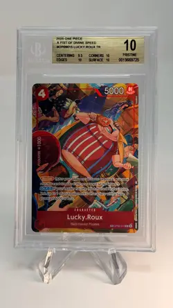 Lucky.Roux (TR) OP09-015 A Fist of Divine Speed Beckett BGS 10 Pristine OP13 - Image 1