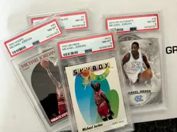 Lot of (4) Assorted Michael Jordan Slabbed Graded cards PSA 8 - Image 1