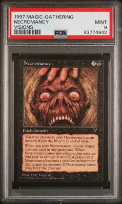 Necromancy - Visions - MTG - Mint - PSA 9. POP 20. More MTG in Store - Image 1