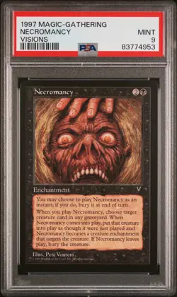 Necromancy - Visions - MTG - Mint - PSA 9. POP 20. More MTG in Store - Image 1