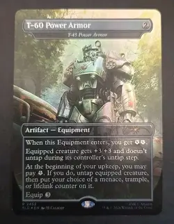 T-60 Power Armor - T-45 Power Armor Secret Lair Drop: Fallout MTG Foil Near Mint - Image 1
