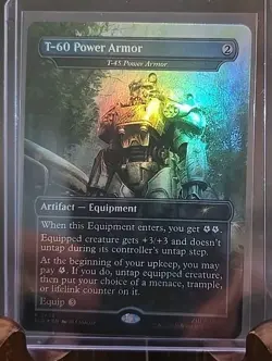 T-60 Power Armor - T-45 Power Armor Secret Lair Drop: Fallout MTG Foil Near Mint - Image 3