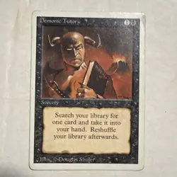 Demonic Tutor – Revised Edition (1994) – MTG Black Sorcery – Vintage - Played ++ - Image 1