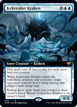 1x Icebreaker Kraken ~ Extended Art NM-Mint, English Kaldheim MTG Magic - Image 1
