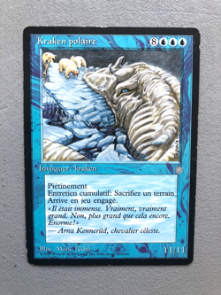Mtg Carte Magic Ice Age Polar Kraken French MP - Image 1