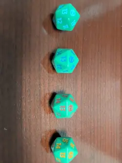 BRAND NEW TMNT MTG D20 SPIN DOWN DICE (ALL 4 COLORS INCLUDED) - NOT OVERSIZED - Image 1