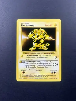 1999 Pokemon Electabuzz Shadowless Non Holo NM Vintage Rare Base Set #20 - Image 1