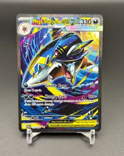 POKEMON PHANTASMAL FLAMES MEGA SHARPEDO Ex 127/094 SPECIAL ILLUSTRATION RARE SIR - Image 1