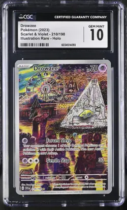 2023 Pokemon Scarlet & Violet Drowzee Illustration Rare Holo 210/198 CGC 10 - Image 1