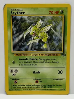 Pokemon TCG: Scyther 26/64 Jungle- Reg- Unlimited- WOTC- LP - Image 1
