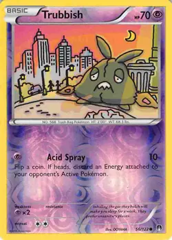 Trubbish 56/122 Common BREAKpoint Pokemon LP - Image 1