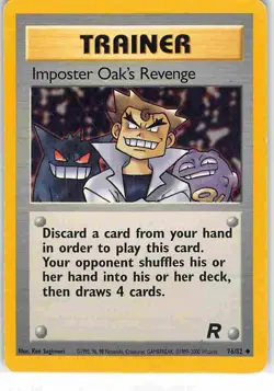 Imposter Oak's Revenge 76/82 Uncommon Team Rocket Pokemon MP - Image 1