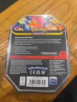 POKEMON MEGA CHARIZARD X EX TIN 4 BOOSTER PACKS & CHARIZARD PROMO BRAND NEW - Image 2
