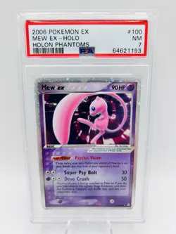 PSA 7 2006 Pokemon EX Holon Phantoms Mew EX Holo Foil 100/110 English - Image 2