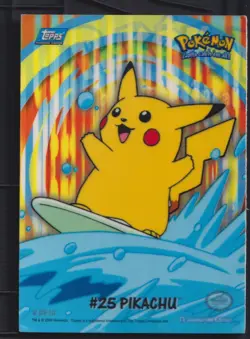 Topps Pokemon Pikachu #25 8 of 10 Animation Series 2 2000 GD - Image 1
