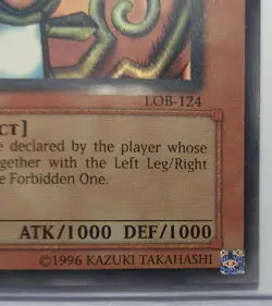 Exodia the Forbidden One LOB-124 The Legend of Blue Eyes White Dragon Unlimited - Image 5