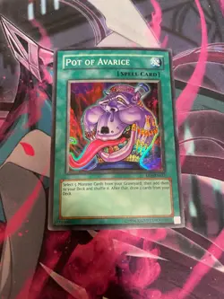 YUGIOH - POT OF AVARICE - SUPER RARE - EEN - UNLIMITED - MP - Image 1