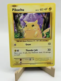 Pikachu Yellow Cheeks Pokemon Card Base Set TCG Vintage Rare Collectible - Image 1