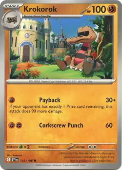 Krokorok SV01: Scarlet & Violet Base Set 116/198 NM English Pokemon Card - Image 1