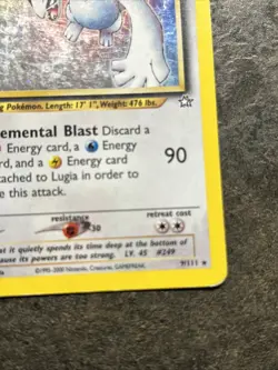 Pokemon Lugia Holo Rare Card 9/111 Neo Genesis MP/HP+ - Image 3
