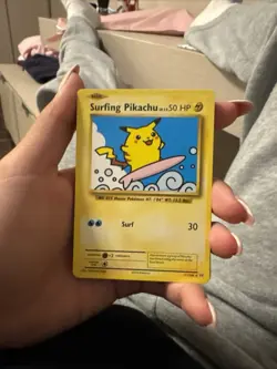 Pokemon Surfing Pikachu 50 HP 111/108 TCG Card English 2016 Basic - Image 1