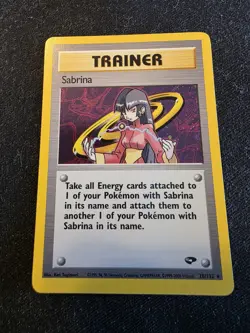 Pokemon TCG Sabrina Trainer Gym Challenge Holo Card 20/132 Rare - Image 1